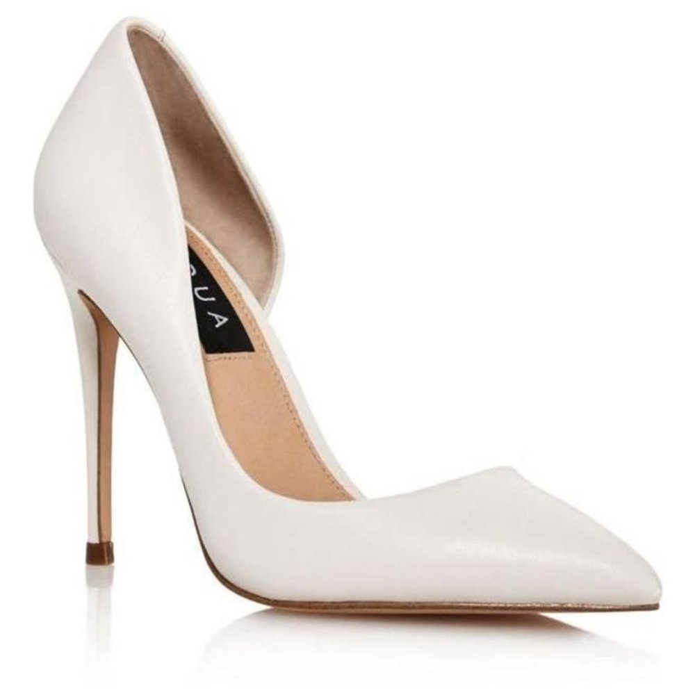 Aqua White Heels